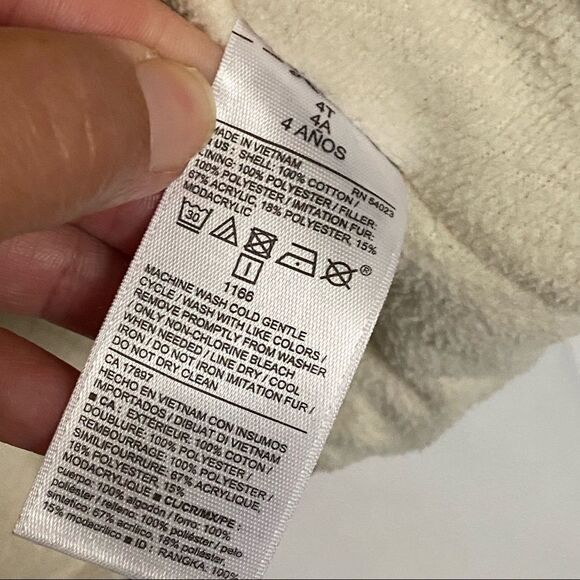 Old Navy Army Green Coat With faux Fur Hood - Picture 8 of 9